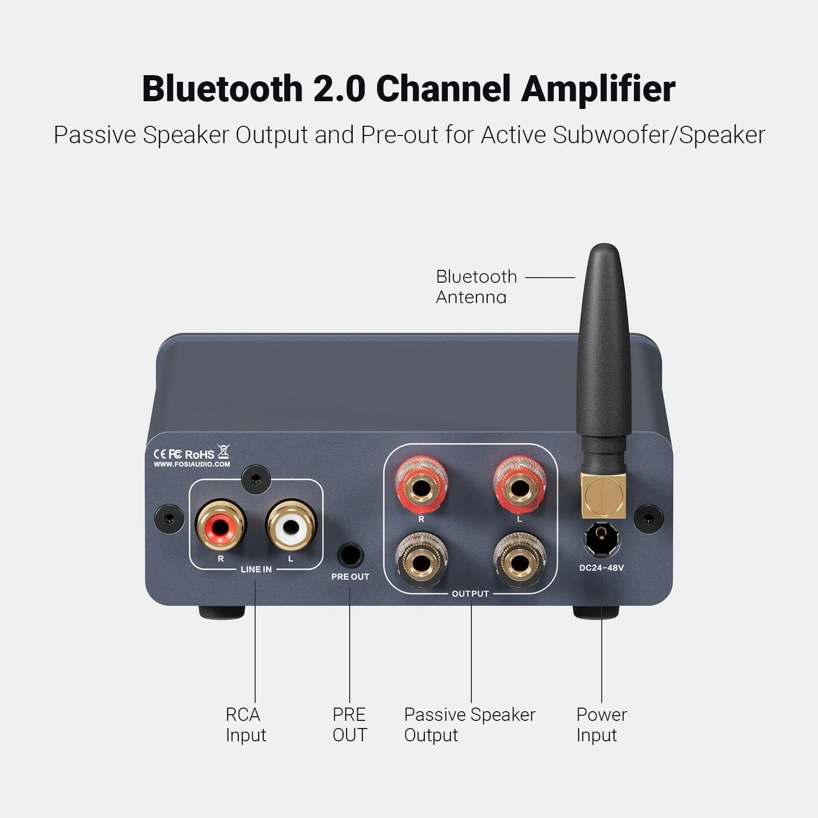Fosi Audio BT20A Pro TPA3255 Bluetooth Sound Power Amplifier - Image 3