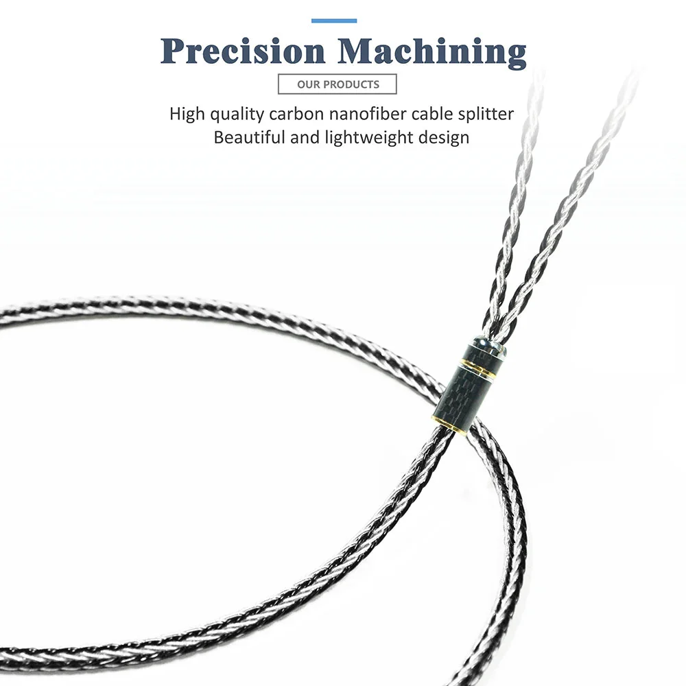 GUCraftsman 0.78mm 2Pin 16 Strands 7N Single Crystal Copper/Silver Mixed Earphone Cable - MMCX Connector - Image 4