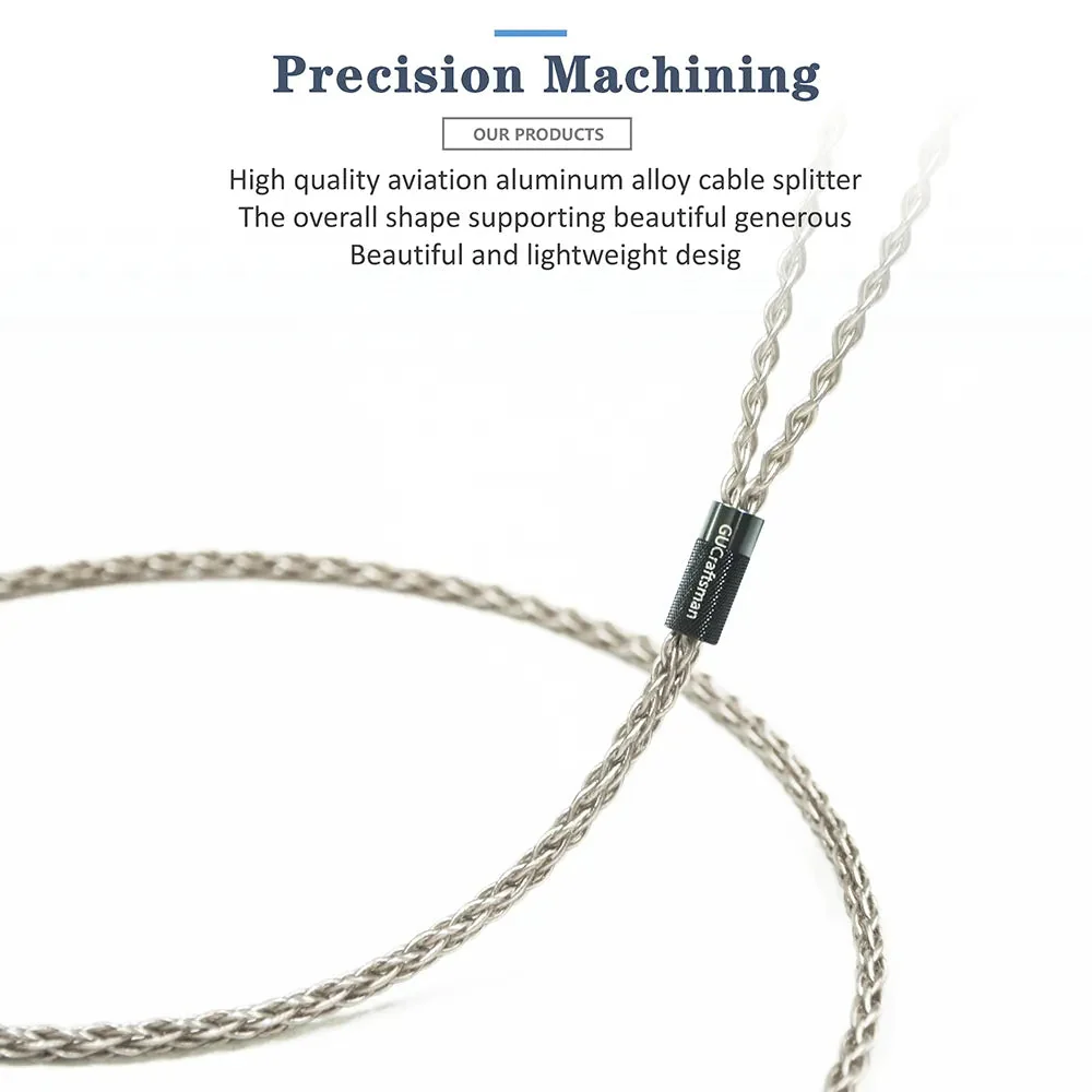GUCraftsman 6N Single Crystal Silver Headphone Cables For SENNHEISER HD700 - Image 4
