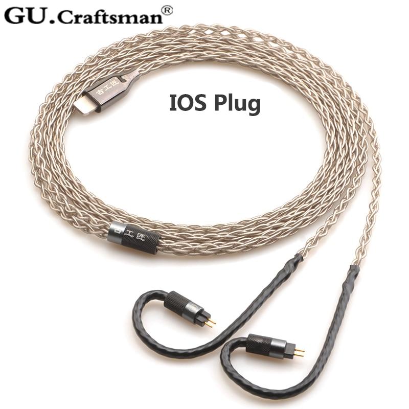 GUCraftsman 6n Silver Upgrade Cable for 2Pin 64audio a12t/u12 TIA Fourte Oriolus re2000 Legend X iSINE20 VE8 - Image 2