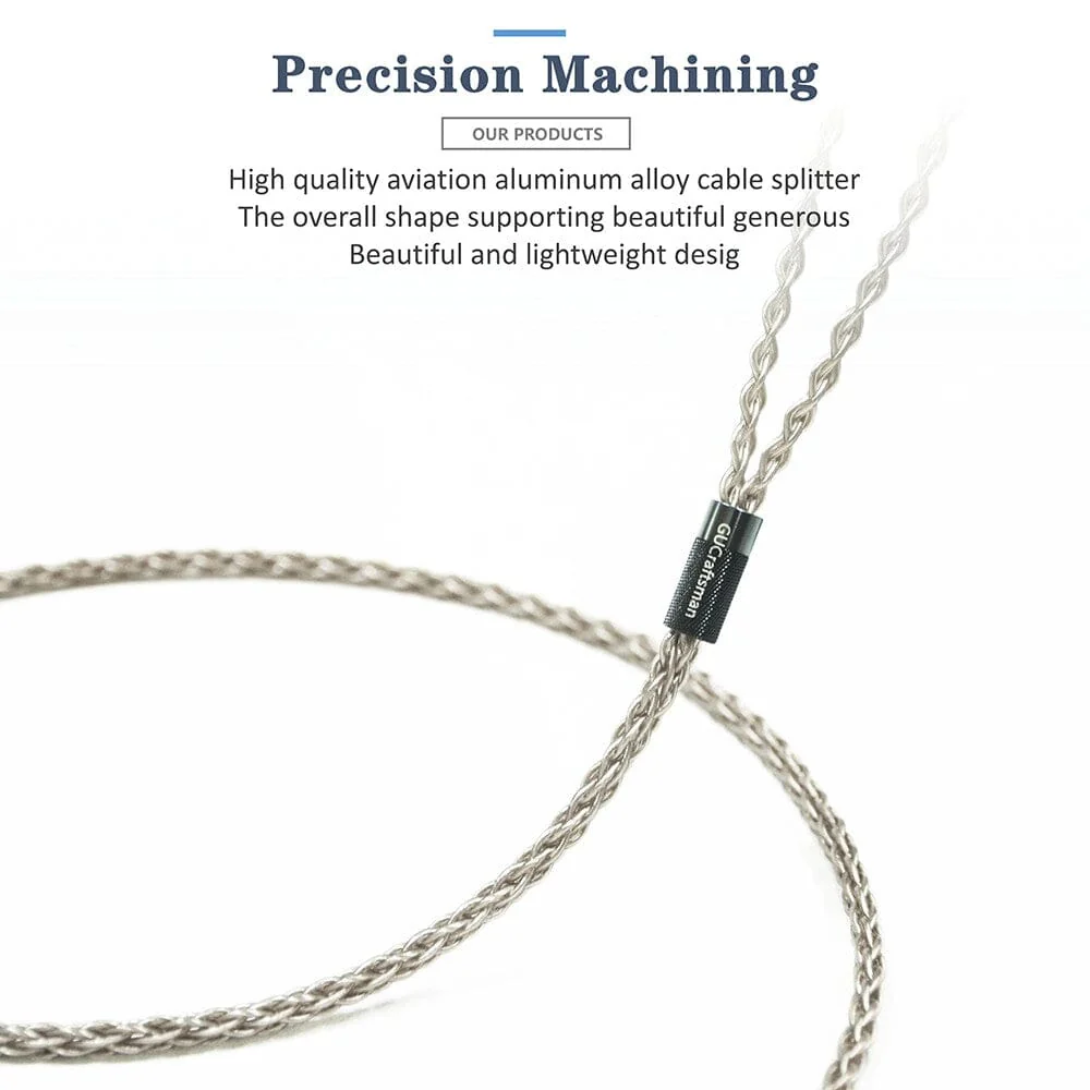 GUCraftsman 6N Single Crystal Silver Headphone Cables For Audeze LCD-X LCD-XC LCD-2 LCD-3 LCD-4 - Image 4
