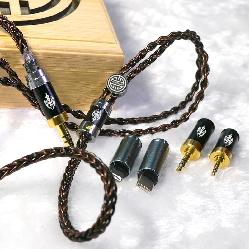 HAKUGEI Burning Modular Plug 5 To 1 Upgrade Earphone 0.78 2Pin / MMCX -  2.5 / 3.5 /4.4 / Type-C / Lightning - Image 3