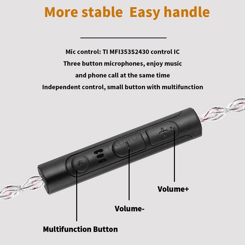 JCALLY LT8 Lightning Upgrade Cable 4 Strands 5N Oxygen-Free Copper Wire - Image 3