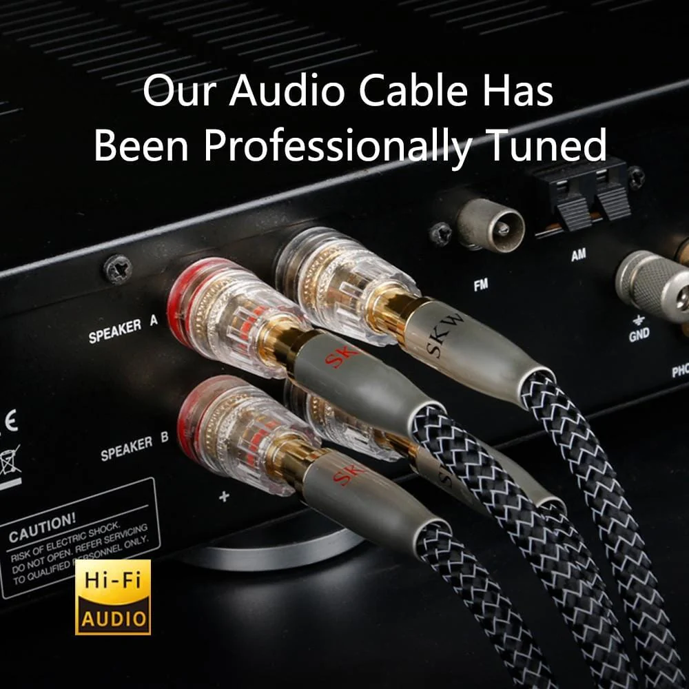 SKW WG20-05 Speaker Cables With Banana Plug For Home Cinema Amplifier Speaker HiFi System - Image 4