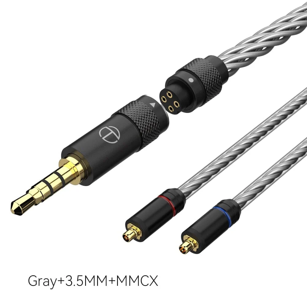 TRN T2 Pro 16 Core Earphones Silver Plated Earphone Cable 0.75 0.78 MMCX / 2Pin-S - 2.5 3.5 4.4 - Image 22