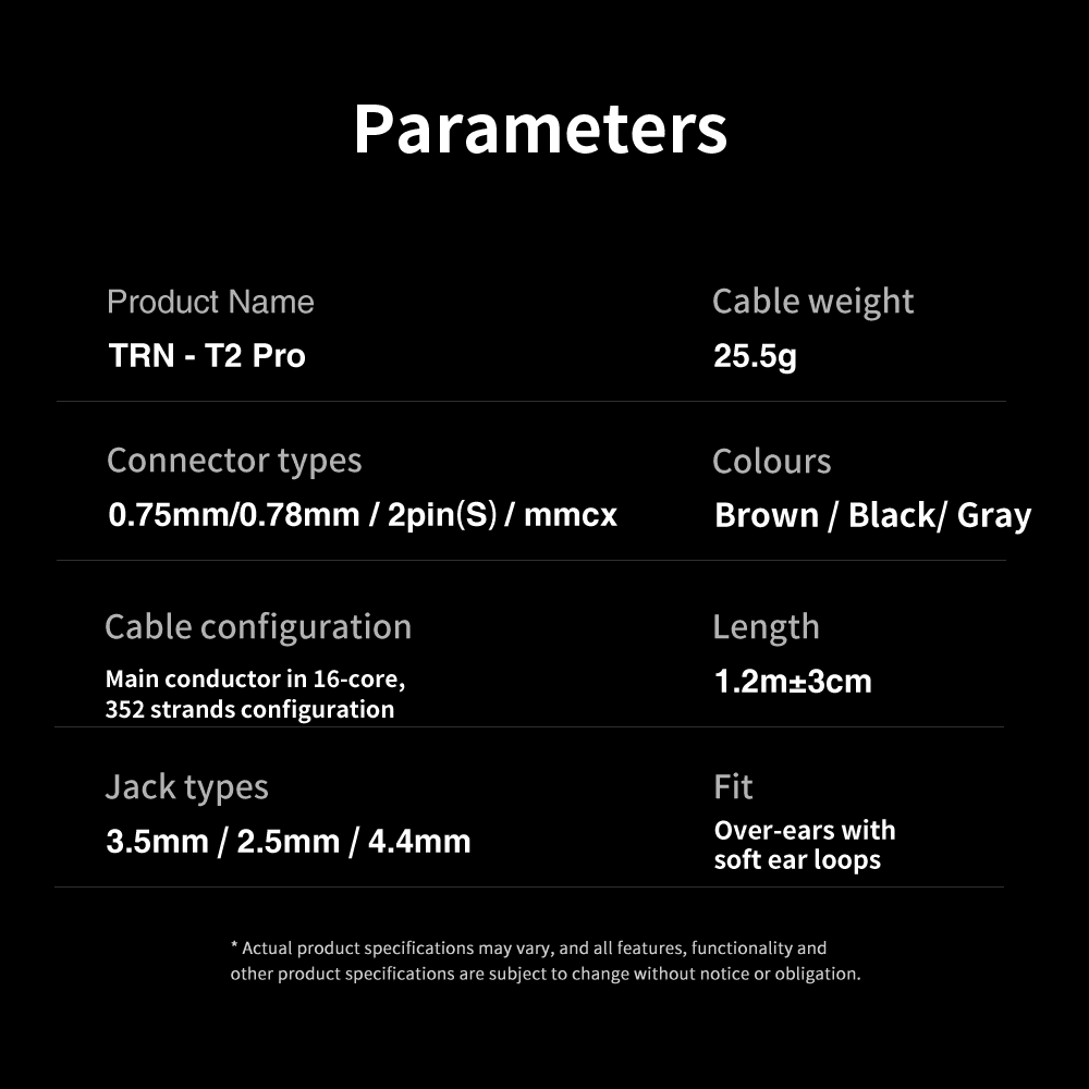 TRN T2 Pro 16 Core Earphones Silver Plated Earphone Cable 0.75 0.78 MMCX / 2Pin-S - 2.5 3.5 4.4 - Image 6